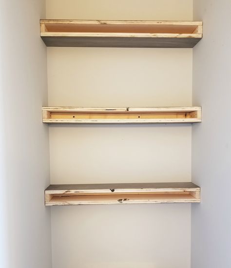 Bathroom Toilet Wall, Bathroom Floating Shelves Above Toilet, Recessed Shelves Bathroom, Shelves Above Toilet, Diy Shelves Bathroom, Shelves Over Toilet, Toilet Shelves, Bathroom Shelf Decor, Floating Shelves Bathroom