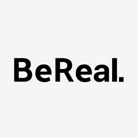 BeReal. logo with the same proportions as the original but the color scheme is black on white White Be Real App Icon, Be Real App Logo, Bereal App Icons White, Christmas App Icons, Christmas Ios, Whatsapp Logo, Pastel Icons, Dream Phone, White Icons