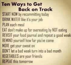 Ten ways to get back on track... Gain Energy, Movement Fitness, Bodybuilding Workout, Diet Vegetarian, Motivation Fitness, Workout Motivation, Back On Track, Health Motivation, Diet Tips