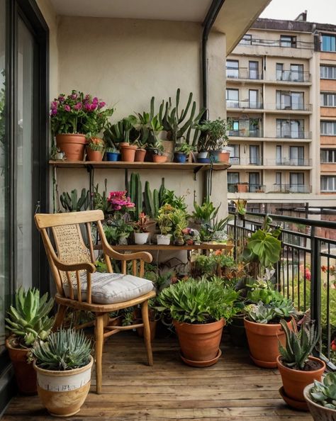 Transform your urban balcony into a cozy oasis with potted cacti and succulents! Embrace nature and relaxation right at home.🌿💚 Share your balcony garden vibes! #GardenBliss . #homeandgarden #betterhomesandgardens #homegardening #homesandgardens #homegarden #gardenhome #gardeningathome #flowers #plants #beautifulflowers Succulent Garden Balcony, Balcony Planter Ideas, Plants Terrace, Urban Balcony, Balcony Planters, Modern Balcony, Small Balcony Garden, Aesthetic Apartment, Balcony Plants