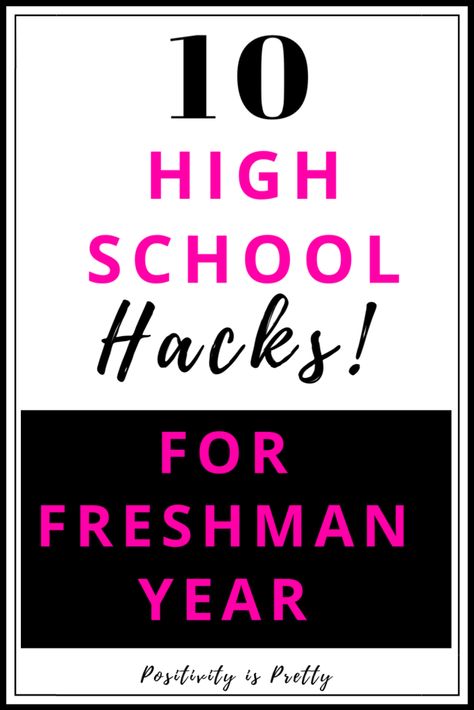 Freshman Year Tips, High School Hacks Freshman Year, Freshmen Year Survival Kit, High School Supply List, Freshman Year High School, School Life Hacks, High School Prep, High School Supplies, Freshman Orientation