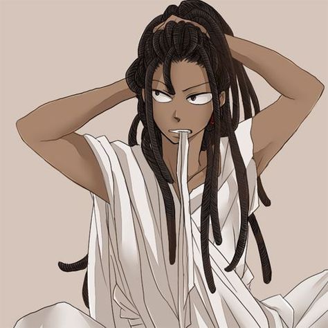 Black Anime Guy, Black Cartoon Characters, Black Anime, Black Characters, Black Anime Characters, Black Artwork, Black Cartoon, Anime Hair, Hair Reference