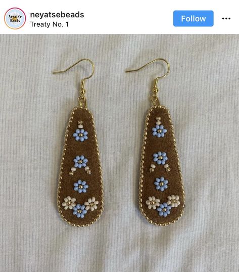 Metis Sash Beaded Earrings, Metis Beadwork Patterns Flower, Métis Beaded Earrings, Metis Art, Metis Beadwork Patterns, Hide Earrings, Metis Beadwork, Beaded Earrings Native Beadwork Inspire Uplift ⭐, Inuit Beaded Earrings