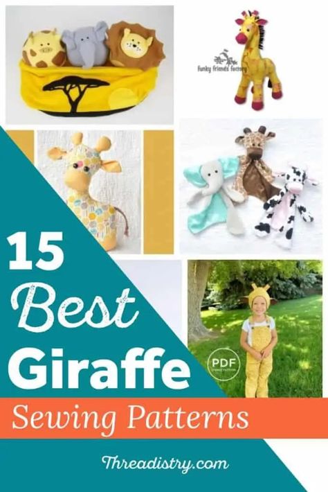 Collage of giraffe toy sewing patterns Giraffe Sewing Pattern Free Toys, Giraffe Plush Pattern, Free Stuffed Giraffe Sewing Pattern, Giraffe Toy Pattern Sewing Free, Giraffe Stuffed Animal Pattern Free, Stuffed Giraffe Pattern Free, Free Giraffe Sewing Pattern, Giraffe Sewing Pattern Free, Lovey Sewing Pattern