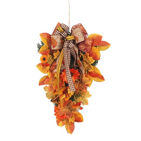 PRICES MAY VARY. 🍁【UNIQUE DESIGN】- This Halloween wreath fall wreath for front door is made up of colorful berry skewers, mini pumpkins, pine cones and various fall leaves. Rich layers and contrasting colors make up the perfect autumn wreath that will bring you a pleasant fall atmosphere. Welcome friends and family with this big new colorful front door wreath. Show through the fall, through Halloween and Thanksgiving. 🍁【 SUITABLE FOR VARIETY LOCATION】- Vivid natural form great for indoor, outd Fall Festival Decor, Yellow Wreaths, Circle Decorations, Thanksgiving Front Door, Teardrop Wreath, Artificial Flower Wreath, Wreaths Fall, Fall Thanksgiving Wreaths, Door Hanging Decorations