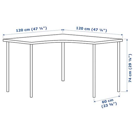 LINNMON / ADILS Corner table - white - IKEA Ikea Corner Desk, Linnmon Table Top, Ikea Linnmon, Twin Room, Table Ikea, Craft Spaces, Old Desks, Ikea Store, Pc Desk