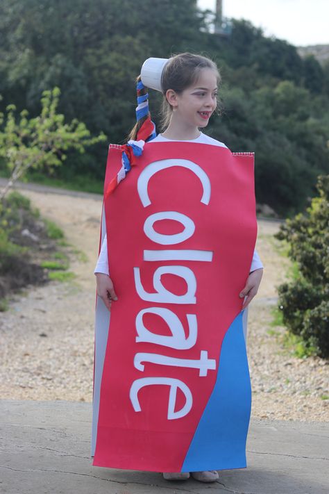 Toothpaste costume diy Toothpaste Costume Diy, Toothpaste Costume, Purim Gifts, Diy Toothpaste, Homemade Costume, Homemade Costumes, Costume Diy, Diy Cans, Graphic Design Lessons