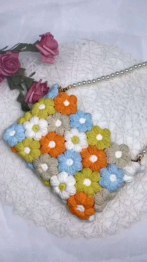 Crochet flower 💮 in 2022 | Crochet motif, Crochet flower tutorial, Crochet bag pattern Projek Mengait, Crochet Bag Tutorials, Scarf Knitting, Crochet Stitches Video, Pola Sulam, Kraf Diy, Crochet Flower Tutorial, Crochet Flower Patterns, Crochet Bag Pattern