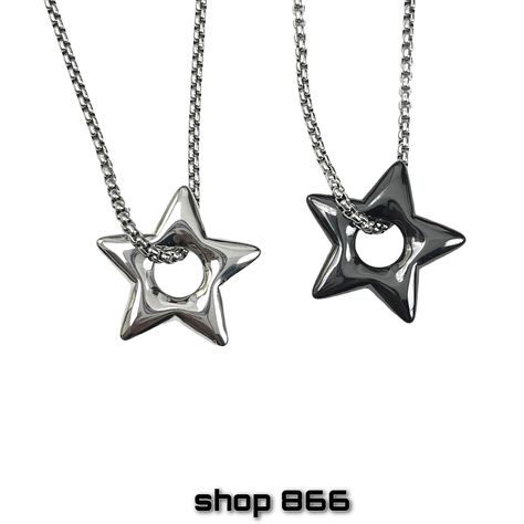 Red Heart Necklace, Pendant Necklace Silver, Star Pendant Necklace, Funky Jewelry, Jewelry Lookbook, Star Jewelry, Leather Cuffs Bracelet, Studded Leather, Black Star