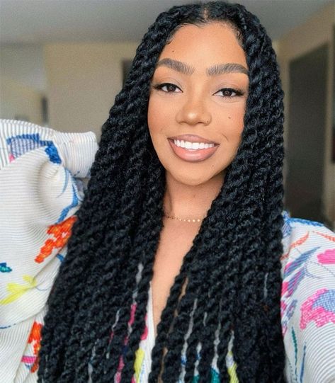 Marley Twist Hairstyles, Protective Style Braids, Marley Braids, Marley Twist, Marley Hair, Marley Twists, African Hair Braiding Styles, Crochet Braid Styles, Box Braids Hairstyles For Black Women