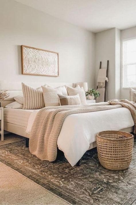 Boho Sisustus, Neutral Bedroom Decor, Neutral Bedroom, Redecorate Bedroom, Boho Bedroom Decor, Room Makeover Bedroom, Master Bedrooms Decor, Room Inspiration Bedroom, Fall Asleep