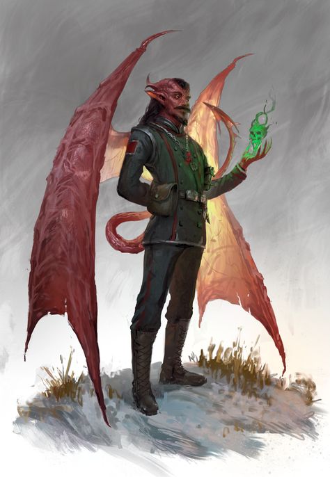 Tiefling Necromancer : ImaginaryCharacters Winged Tiefling, D&d Online, Fantasy Demon, Npc Ideas, Pathfinder Character, Dnd Npc, D D Character Ideas, Dungeons And Dragons Game, Fantasy Races