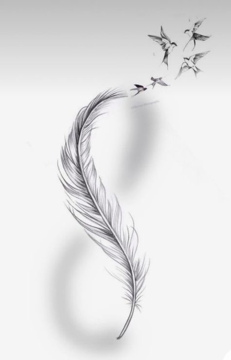 Fine Line Feather Tattoo Design, Fine Line Feather Tattoo, Feathers Tattoo, All Black Tattoos, Flying Tattoo, Small Tats, Hand And Finger Tattoos, Scar Tattoo, Feather Tattoo Design