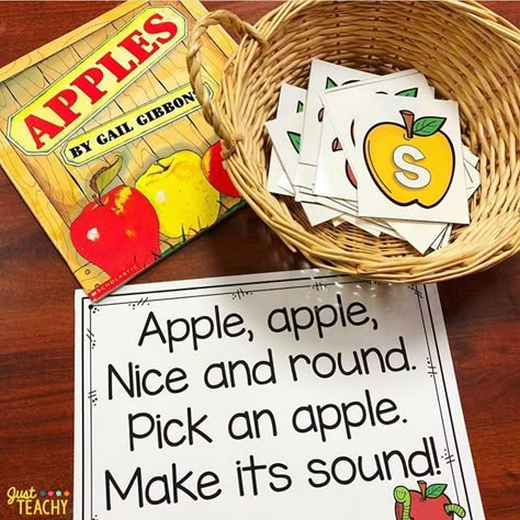 Alphabet Sound Activities, Preschool Apple Theme, September Preschool, Apple Kindergarten, Gail Gibbons, Apple Lessons, Miss Kindergarten, Apple Preschool, Apple Unit