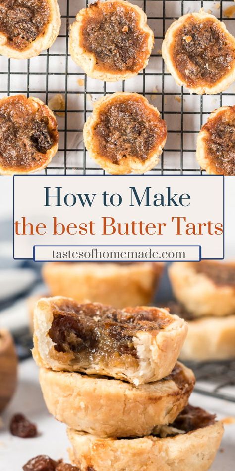 Best Butter Tarts, Best Butter Tart Recipe, Butter Tart Squares, Canadian Butter Tarts, Brown Sugar Butter, Biscuits Graham, Tart Filling, Christmas Baking Recipes, Butter Tarts