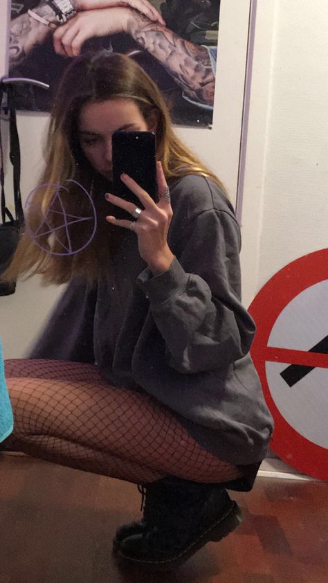 Oversized Hoodie With Skirt, Hoodie With Skirt, Big Sweatshirt, Vsco Ideas, Fishnet Outfit, Oversized Button Up Shirt, Baggy Shirt, Outfit Hoodie, Halloween 2022