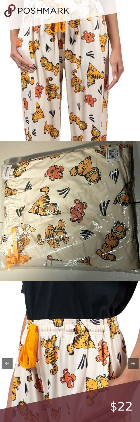 🆕 GARFIELD Sleeping Pants Garfield Pajama Pants, Garfield Pj Pants, Garfield Pjs, Garfield Pajamas, Garfield Sleeping, Orange Kitten, Orange Kittens, Pajamas Pants, Pj Pants