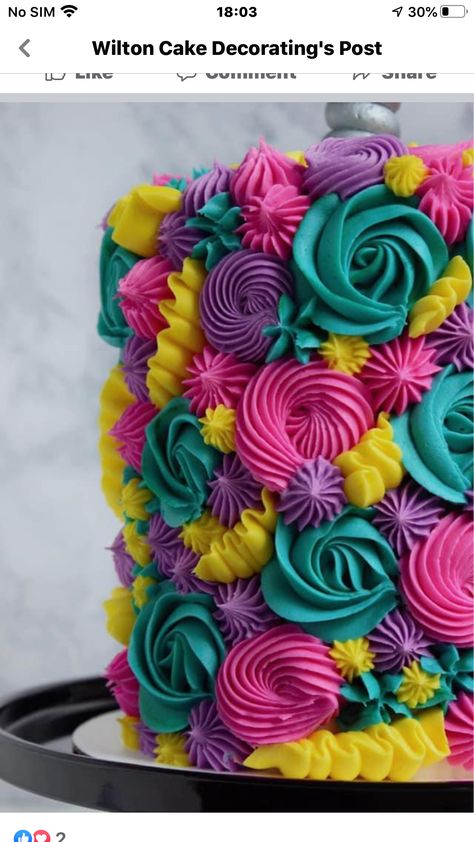 Bright Birthday Cakes For Women, Bright Cake Ideas, Bright Birthday Cakes, Jojo Siwa Birthday Cake, Cakes Decorating Ideas, Encanto Birthday, Encanto Birthday Party, Candy Birthday Cakes, Encanto Party