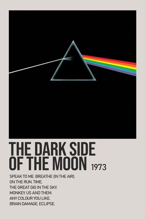 Pink Floyd Poster Art, Pink Floyd Album Covers, Moon Music, Pink Floyd Music, Pink Floyd Albums, Pink Floyd Poster, Pink Floyd Art, Minimalist Music, Music Poster Ideas