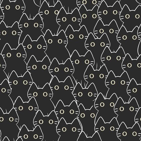 Vector black cat seamless pattern | Premium Vector #Freepik #vector #pattern #wallpaper #calico #cat Black Cat Pattern Wallpaper, Cat Fabric Pattern, Cat Seamless Pattern, Cat Pattern Design, Pets Activities For Kids, Freepik Pattern, Black Pattern Background, Abstract White Background, Cat Pattern Wallpaper