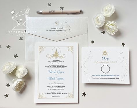 Sweet and simple Disney Fairy-Tale Wedding Designs! your Day - Your Way! Disney Inspired Wedding Invitations, Disney Themed Wedding Invitations, Disney Wedding Invites, Wedding Invites Disney, Elegant Disney Wedding Invitations, Disney Save The Date Ideas, Send Wedding Invite To Disney, Disney Wedding Invitations, Wedding Illustrations