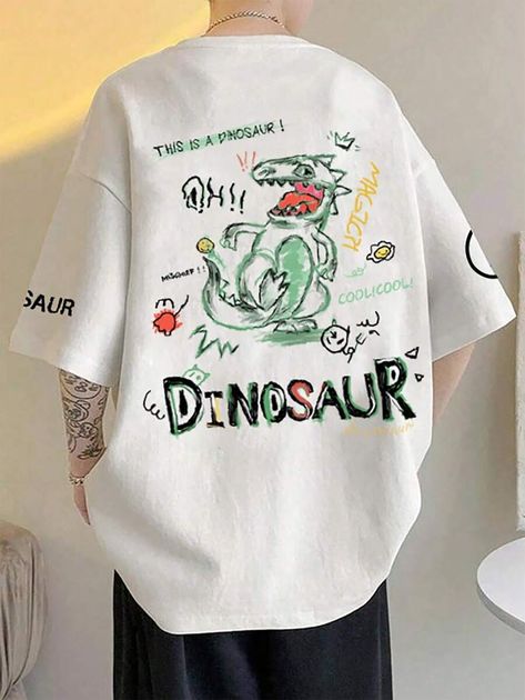 Drop Shoulder Tshirt, Cute Text Quotes, Fabric Paint Diy, Mens Outdoor Clothing, T Shirt Painting, Drop Shoulder Tee, Cartoon Letters, Tshirt Design, Kid Tees