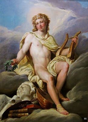 : Nicolas Bernard Lepicie. French. (1735-1784). - Apollo Protector of the Arts. 1772. Apollo Greek, Mythology Paintings, Classical Paintings, Greek And Roman Mythology, Roman Mythology, Philadelphia Museum Of Art, Classic Paintings, Greek Art, A4 Poster