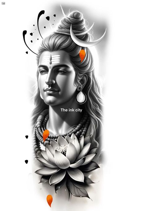 Shiva Tattoo Stencil, Shiv Tattoos, Rudraksh Tattoo, Shiva Illustration, Devotional Tattoo, Simple Compass Tattoo, Arm Tattoos Drawing, Hanuman Tattoo, Jay Hanuman