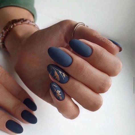 Navy Nails, Nagellack Trends, Easy Nails, Matte Nails Design, Blue Nail, Dark Nails, Trendy Nail Design, Nailed It, Chic Nails