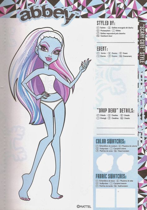 Johnny Spirit, Monster High Printables, Monster High School, Ghoulia Yelps, Abbey Bominable, Arte Monster High, Monster High Pictures, Paper Dolls Clothing, Monster High Party