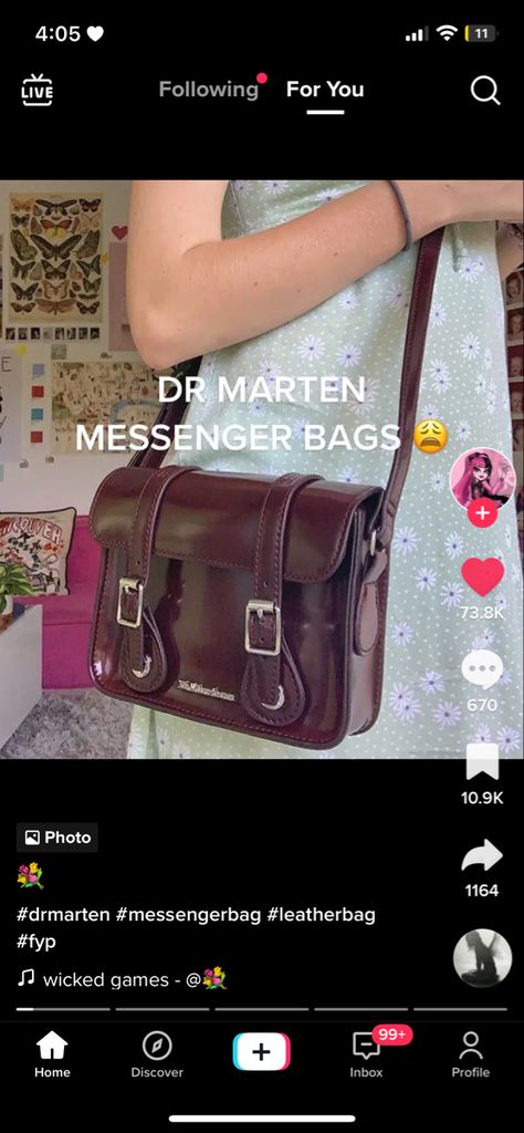 Dr Marten Messenger Bag, Dr Martens Messenger Bag, Dr Martens Satchel, Birken Bag, Wicked Game, Leather Messenger Bag, Leather Messenger, Leather Satchel, Dr. Martens