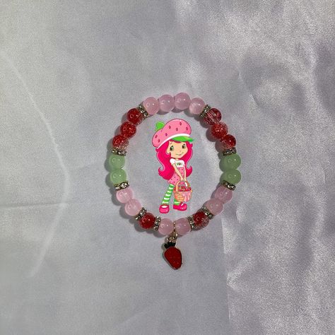 ✨ Strawberry Shortcake Trio Set✨ Available by link in bio to shop 🛍️ #explorepage #strawberryshortcake #cherryjam #appledumpling #braceletsbymar #foryoupage #viral #matchingbracelets #braceletbusiness #beadedbracelets #braceletstacks #braceletsoftheday Strawberry Shortcake Bracelet, Ideas Para Hacer Pulseras, Character Bracelets, Strawberry Shortcake Party, Apple Dumplings, Bracelet Inspo, Diy Bracelet Designs, Friend Bracelets, Bracelets Diy