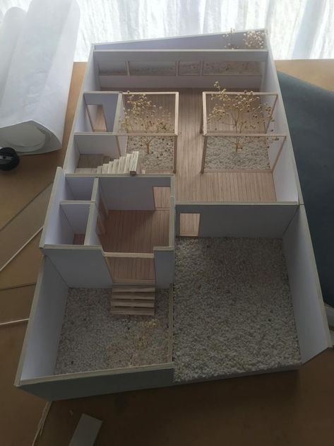 Shading Structure Architecture, Maquette Interior Design, Concept Models Architecture Student, Maquette Architecture Models, Maquette Architecture Ideas, Interior Maquette, Architecture Model Making Ideas, Maket Architecture Ideas Design, Architecture Model Ideas