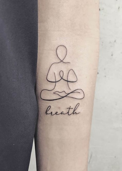 Meditation Hands Tattoo, Women Meditating Tattoo, Namaste Hands Tattoo, Yoga Tattoo Design, Mediation Tattoos, Yoga Finger Tattoo, Meditation Symbols Tattoo, Tattoo Ideas Yoga, Yoga Tattoo Ideas For Women