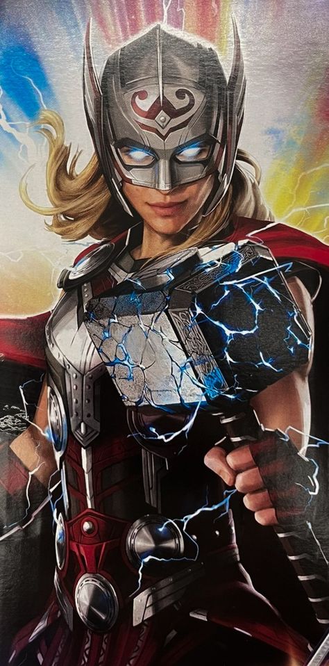 David Vasquez, Mighty Thor Jane Foster, Natalie Portman Thor, Jane Foster Thor, Thor Jane Foster, Thor Drawing, Thor Jane, Thor Girl, Thor Tattoo