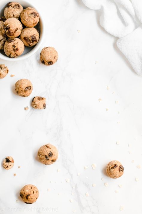 Sugar Free Cookie Dough, Healthy Edible Cookie Dough, Cookie Dough Bites Recipe, Oatmeal Cookie Dough, Sugar Free Cookie, Sugar Free Oatmeal, Cookie Photography, Gluten Free Cookie Dough, Oatmeal Raisin Cookie