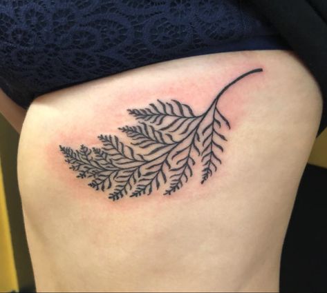 Fern Stick And Poke, Tattoo Fern, Low Back Tattoo, Fern Tattoo, Stick N Poke, Stick And Poke, Mom Stuff, Rib Tattoo, Nature Tattoos