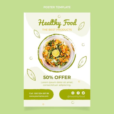 Healthy Food Design, Healthy Food Poster, World Vegetarian Day, Healthy Restaurant Food, Vegetarian Day, 10 Healthy Foods, Snack Brands, Healthy Restaurant, Food Template