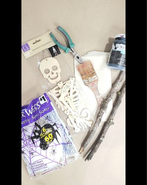 Dollar Store Skeleton Ideas, Dollar Tree Wood Skeleton Crafts, Wood Skeleton, Skeleton Craft, Hitch Knot, Pirate Skeleton, Half Hitch Knot, I Am Back, Skeleton Hands