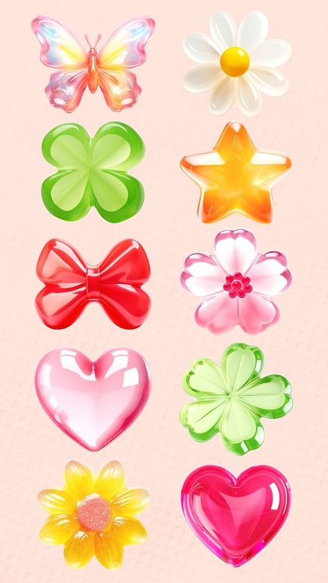 3D jelly shape set, editable design element | premium image by rawpixel.com / Tang Jelly Design, Blender Art, Collage Creator, Flower Icon, Dream Collage, Graphic Shapes Design, Monster High Pictures, Flower Graphic Design, Scrapbook Printing