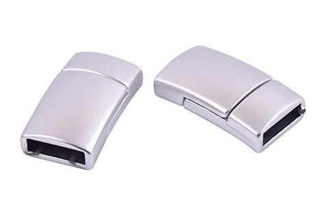 KONMAY 5 Sets Magnetic Jewelry Clasps Rectangle Shaped, Matte Silver, 11.0x3.0mm Leather Jewelry Making, Handmade Leather Bracelets, Magnetic Jewelry, Clasp Bracelet, Jewelry Clasps, Birthstone Bracelets, Bracelet Clasps, Magnetic Clasp, Leather Necklace