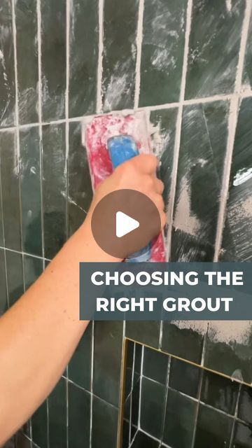 Schannon Violet Yodice on Instagram: "Choosing grout ? ⤵️ 
-
You can really fall into a rabbit hole when searching grouts, there’s tons of option. 
-
Keep it simple to save yourself by making sure your grout is: 
 ✨ Stain resistant 
🫠 Low maintenance and doesn’t require sealing 
🦠Anti microbial, we don’t want materials inside the grout joints that mold will like to grow on 
💪🏼 High strength 
-
Grouts like @laticrete PERMACOLOR GROUT is a great option because it provides all that + more. 
-
I always reach for a pre mixed grout because I want to ensure it lasts and I never trust bagged grout with color uniformity (bad experience once) but this stuff was easy to mix and way strong. 
-
#laticretepartner #tileinstallation #bathroomremodel" How To Apply Grout To Tile, Grout Renew, Grout Repair, Black Grout, Grey Grout, Tile Grout, Grout Color, Never Trust, Tile Installation