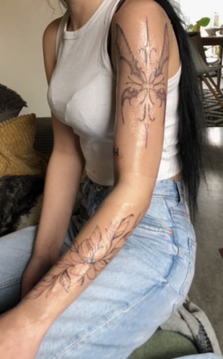 Start Sleeve Tattoo, Arm Tattoos, Tattoo Sleeve, Tattoo Inspo, A Tattoo, Arm Tattoo, Sleeve Tattoos, Tattoos For Women, Tatting