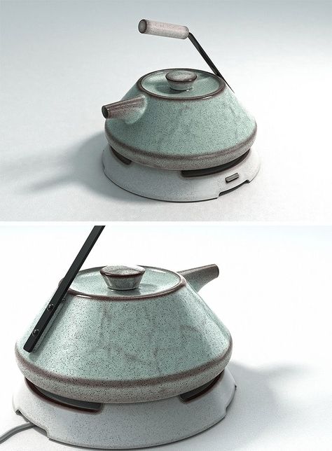 Ceramic Electric Kettle, Japanese Product Design, Kettle Design, Bowl Of Ramen, Brass Monkey, Object Design, Japanese Teapot, Yanko Design, Japanese Design