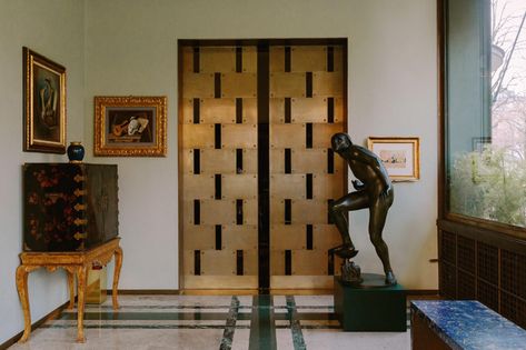 Week of January 18, 2021 - Sight Unseen Home Storage Ideas, Villa Necchi Campiglio, Villa Necchi, Arabescato Marble, Walnut Floors, Dining Room Ceiling, Milan Design, Marble Wall, Home Storage