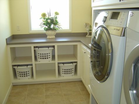 Diy Laundry Room Cabinets, Laundry Basket Shelves, Laundry Room/mud Room, Dream Laundry Room, Clean Clothes, Laundry Room Cabinets, Laundry Room Diy, Diy Laundry, Small Laundry Room