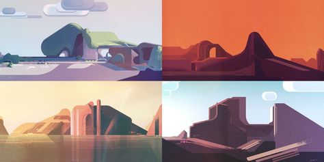 Mountain art. Illustrations by James Gilleard, an illustrator and animator from London >> https://www.adaptnetwork.com/life/interview-james-gilleard-art-design-inspiration/ James Gilleard Illustration, Glitch Art, Explore Nature, Design Course, Mountain Art, Vector Artwork, Landscape Illustration, Outdoor Art, Design Agency