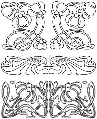 Art Deco Design Elements, Art Nouveau Arquitectura, Fleurs Art Nouveau, Motifs Art Nouveau, Jewerly Art, Illustration Art Nouveau, Design Art Nouveau, Ornamental Design, Motif Art Deco