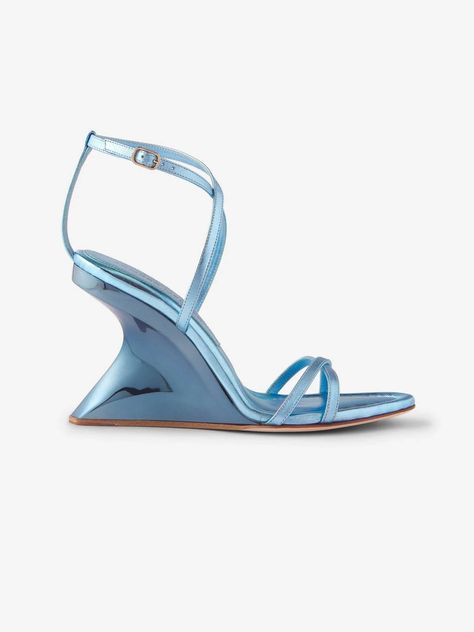 26 Wedges That Prove the Shoe Trend Is Officially Back | Who What Wear Closed Toe Wedges, Shoe Trend, Cutout Heels, Cloud Cushion, Wedge Shoe, Neutral Heels, Tamara Mellon, Wedges Style, Blue Heels