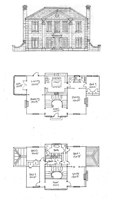 Chateau Floor Plans, Italian House Plans, Victorian House Plans, Architecture Classic, European House Plans, Mansion Floor Plan, Vintage House Plans, Georgian Architecture, House Floor Design